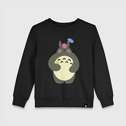 Свитшот хлопковый детский Totoro game, цвет: черный