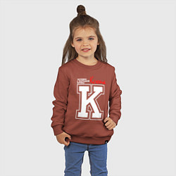 Свитшот хлопковый детский Ксюша - человек с большой буквы, цвет: кирпичный — фото 2