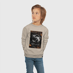 Свитшот хлопковый детский The Witcher - Logo, цвет: миндальный — фото 2