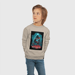 Свитшот хлопковый детский Assassins creed тайные секреты, цвет: миндальный — фото 2