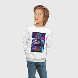 Свитшот хлопковый детский League of Legends Akali Kda, цвет: белый — фото 2