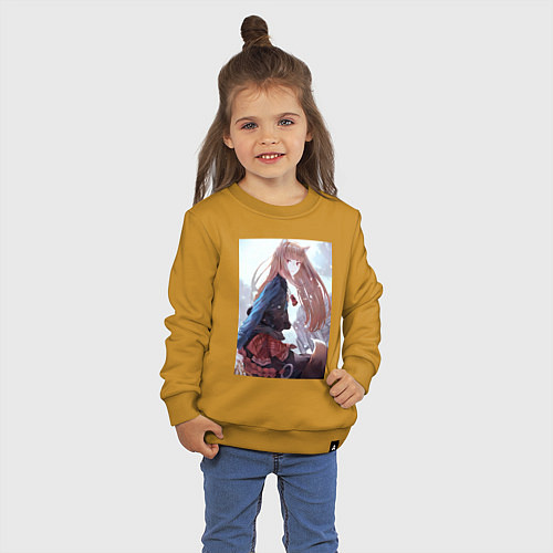 Детский свитшот Волчица Холо Мудрая / Горчичный – фото 3