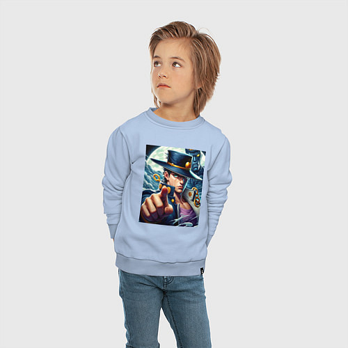 Детский свитшот Jojo and his new stand ai art fantasy / Мягкое небо – фото 4