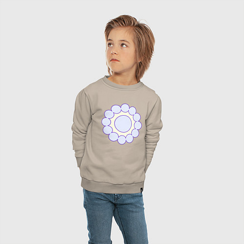 Детский свитшот Круг из окружностей / Миндальный – фото 4