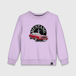 Свитшот хлопковый детский Форд Мустанг 1974 года, цвет: лаванда