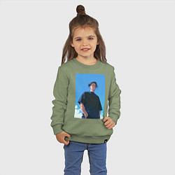 Свитшот хлопковый детский Сугуру Гэто, цвет: авокадо — фото 2