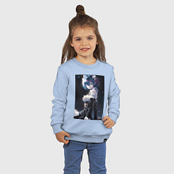 Свитшот хлопковый детский Жизнь с нуля в альтернативном мире Рем, цвет: мягкое небо — фото 2