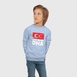 Свитшот хлопковый детский Турция в ДНК, цвет: мягкое небо — фото 2