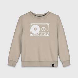 Свитшот хлопковый детский Audio tape, цвет: миндальный