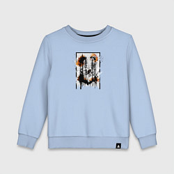 Свитшот хлопковый детский Осенний велопробег, цвет: мягкое небо