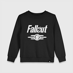 Свитшот хлопковый детский Fallout - vault 33, цвет: черный