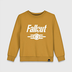 Свитшот хлопковый детский Fallout - vault 33, цвет: горчичный