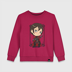Свитшот хлопковый детский Арт на аниме владыка демонов и его девушка эльфийк, цвет: маджента