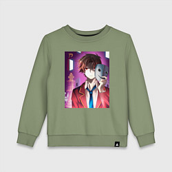 Свитшот хлопковый детский Киётака Аянокоджи манипулятор, цвет: авокадо