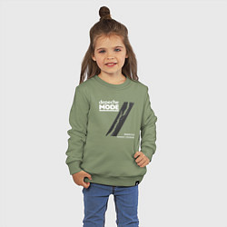 Свитшот хлопковый детский Depeche Mode - Blasphemous rumours, цвет: авокадо — фото 2