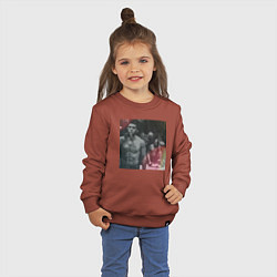 Свитшот хлопковый детский Ислам Махачев, цвет: кирпичный — фото 2