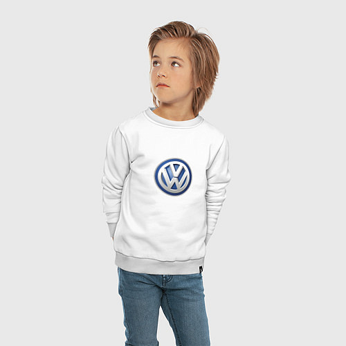 Детский свитшот Volvo logo / Белый – фото 4