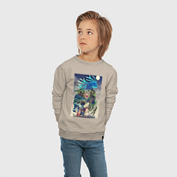 Свитшот хлопковый детский Принцесса Мононоке Аситака, цвет: миндальный — фото 2