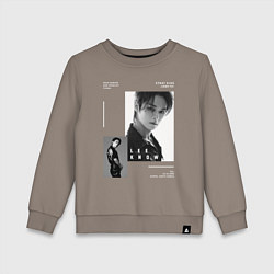 Свитшот хлопковый детский Stray kids Lee Know, цвет: утренний латте