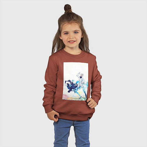 Детский свитшот Ванитас Ной Архивист / Кирпичный – фото 3