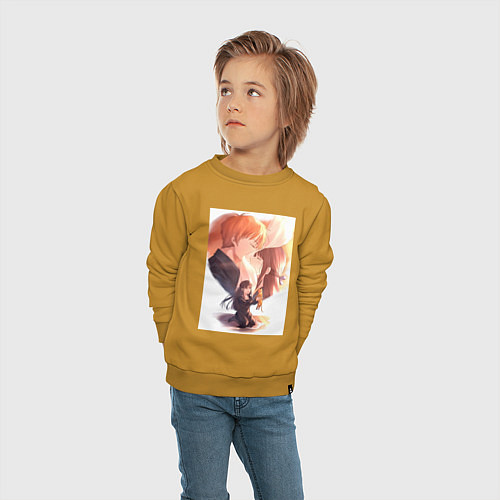 Детский свитшот Корзинка фруктов Тору Хонда / Горчичный – фото 4