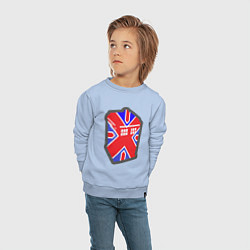 Свитшот хлопковый детский Тардис Британия, цвет: мягкое небо — фото 2