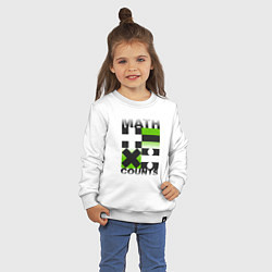 Свитшот хлопковый детский Math counts, цвет: белый — фото 2