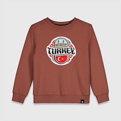 Свитшот хлопковый детский Turkey country, цвет: кирпичный