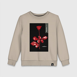 Свитшот хлопковый детский Depeche mode rose, цвет: миндальный
