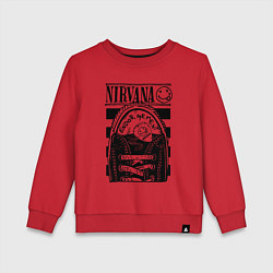 Свитшот хлопковый детский Nirvana grunge rock, цвет: красный