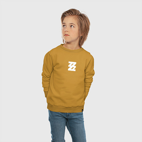 Детский свитшот Zenless Zone Zero logotype / Горчичный – фото 4