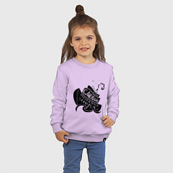 Свитшот хлопковый детский Только смелым покоряются моря, цвет: лаванда — фото 2