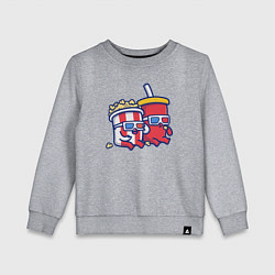 Свитшот хлопковый детский В кино, цвет: меланж