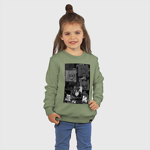 Детский свитшот Эта фарфоровая кукла влюбилась / Авокадо – фото 3