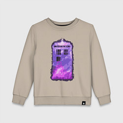 Свитшот хлопковый детский Violet tardis, цвет: миндальный