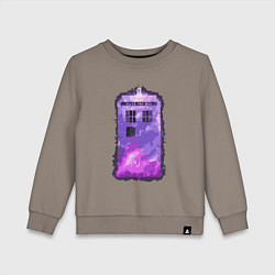 Свитшот хлопковый детский Violet tardis, цвет: утренний латте