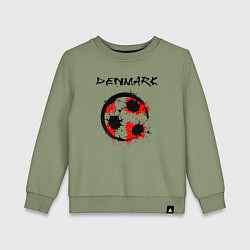 Свитшот хлопковый детский Сборная Дании, цвет: авокадо