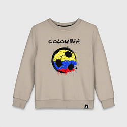 Свитшот хлопковый детский Сборная Колумбии, цвет: миндальный