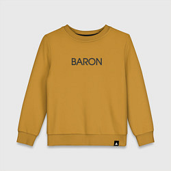 Свитшот хлопковый детский Baron барон, цвет: горчичный