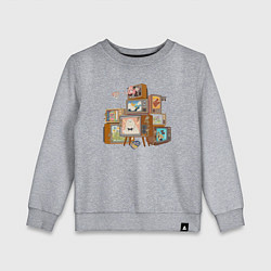 Свитшот хлопковый детский Аня: Семья шпиона, цвет: меланж