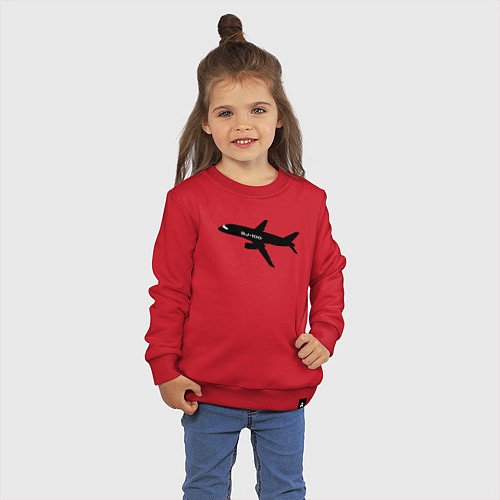 Детский свитшот Superjet-100 черный / Красный – фото 3