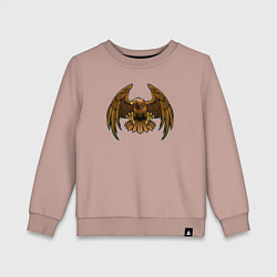 Свитшот хлопковый детский Орлан, цвет: пыльно-розовый