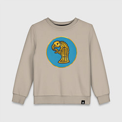 Свитшот хлопковый детский Юты из Total War: Attila, цвет: миндальный