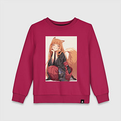 Свитшот хлопковый детский Волчица и пряности Холо торговец, цвет: маджента