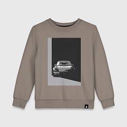 Свитшот хлопковый детский Porsche 911 легендарный автомобиль, цвет: утренний латте