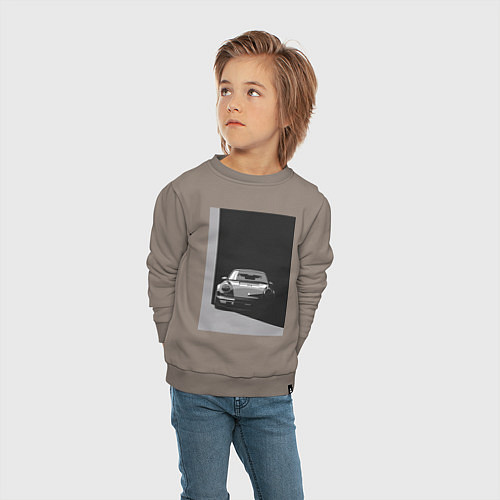 Детский свитшот Porsche 911 легендарный автомобиль / Утренний латте – фото 4