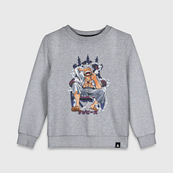 Свитшот хлопковый детский One piece дым smoke, цвет: меланж