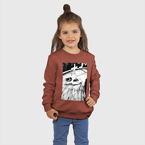Детский свитшот Mazda RX-7 гоночный стиль / Кирпичный – фото 3