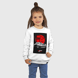 Свитшот хлопковый детский Mazda rx-7 jdm style, цвет: белый — фото 2