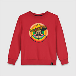 Свитшот хлопковый детский Весёлый мексиканец, цвет: красный